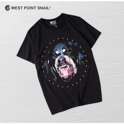 Women T-Shirts Tops GVC-Diamonds Dogs Graphic T-Shirt Female Summer 2021 Animal Print Oversized Tee Hip-Hop Short Sleeve Clothes