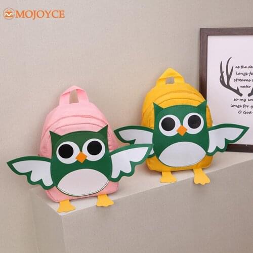 2021 Trend Backpack Cute Cartoon Preppy Style Kids Girls Owl Wings Casual Children Students Small Handbags Rucksacks