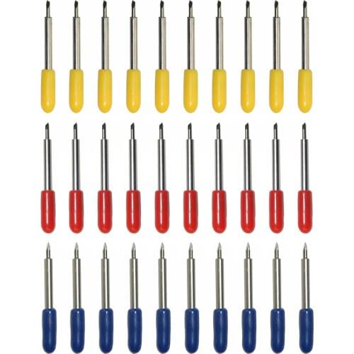 30pcs 30 45 60 Degree Roland Cricut Cutting Plotter Vinyl Cutter Knife Blades Offset