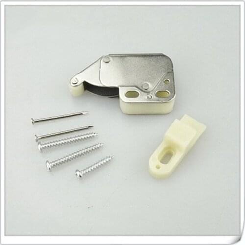 50pcs/lot Push To Open Touch Release Cabinet Cupboard Kitchen Catch Latch Press Spring Hook Style With Screws