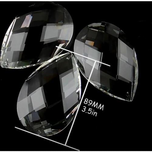 89mm/100mm Clear Crystal Lamp Prism Parts Crystal Chandelier Hanging Drops Lighting Accessories for Room Wedding Garland Decor