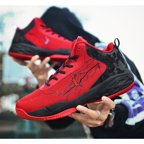 New Brand Basketball Shoes for Men Rubber Platform Anti-Slip Wear-Resistant Women PU Sneakers Couples Sport Shoes Basket Homme