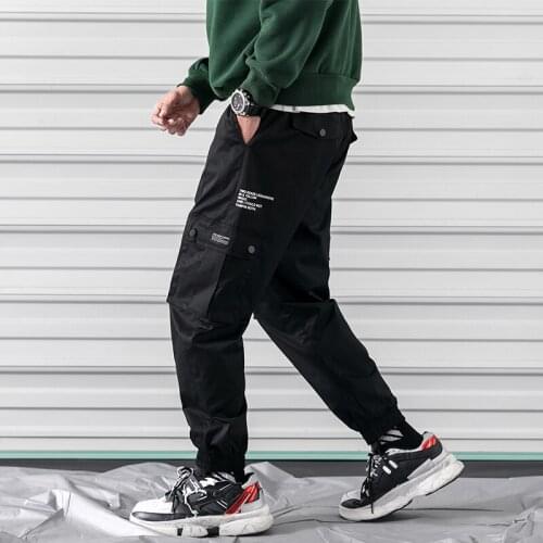 Mens Harem Joggers Pants Men Black Gray Cargo Pants Spring Male Ankle-length Printed Stretch Waist with Pockets Trousers M-5XL