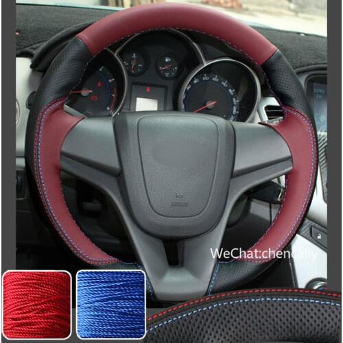 Hand Sew Wrap Sporty Steering Wheel Covers For Chevrolet Cruze Orlando Sonic 17 Super Soft Non-slip Durable Car Interior