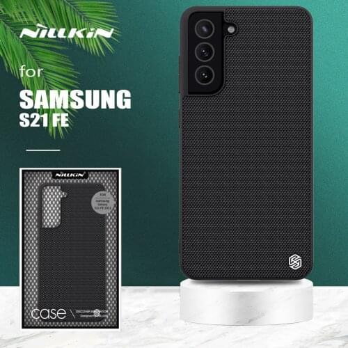 For Samsung Galaxy S21 FE Case Nillkin 3D Textured Nylon Business Soft Edge Back Cover Phone Case for Samsung S21 FE 2021 Case
