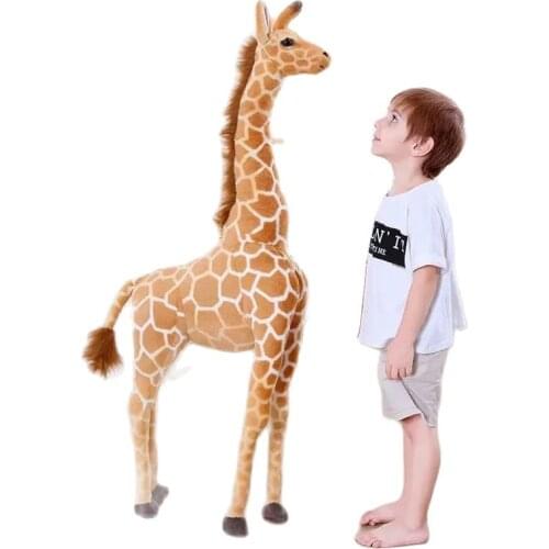 Giant simulation giraffe plush toy doll indoor bar lobby room decoration ornaments realistic animal photography model toy Gift