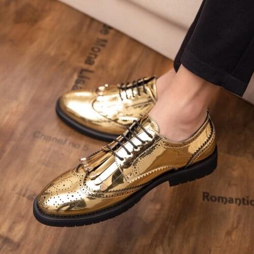 INJERSDESIGNS Men's Patent Leather Shoes