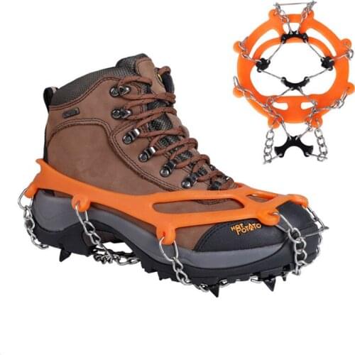 Quality Outdoor Climbing Antiskid Crampons Winter Walk 8 Teeth Ice Fishing Snowshoes Manganese Steel Slip Shoe Covers