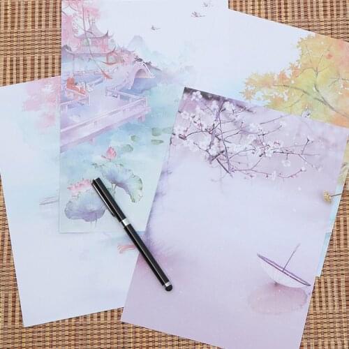 8pcs stationery Antique old letterhead letterhead Japanese style cherry blossom writing paper can be customized