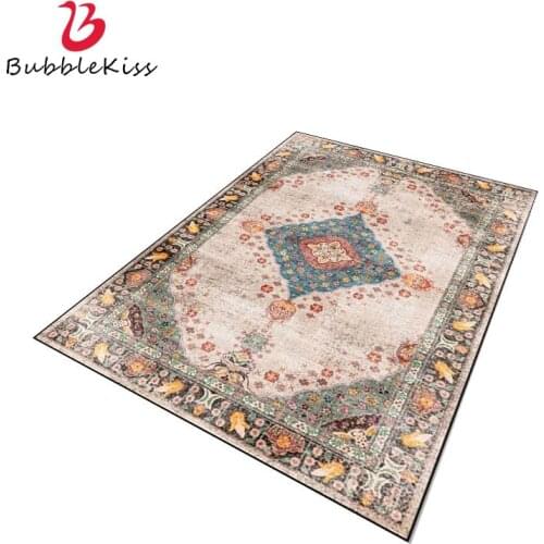 Bubble Kiss Ethnic Style Carpet Retro Pink Fashion Rugs Living Room Door Floor Mat Non-Slip Home Carpets Bedroom Decor Area Rug