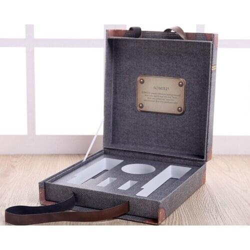 Face cream cosmetic gift packing boxes,Custom cardboard book shape gift box with foam insert ---DH10524