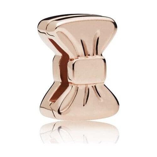 Reflexions Sweet Bow Clip Beads for Jewelry Making Fashion DIY Rose Golden Jewelry Vintage Charm Beads For Reflexions Bracelets