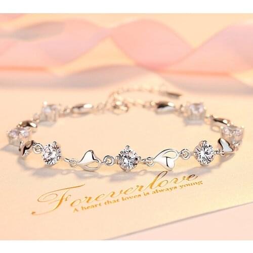 Trendy Bracelet For Women 100% Genuine 925 Sterling Silver Bracelet Jewelry Accessories Anniversary Gift For Lady Party