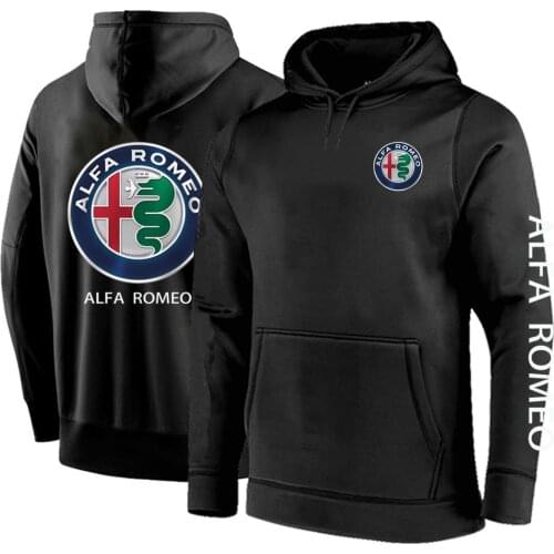 2021 Autumn Male Alfa Romeo Custom Zipper Hoodies Printed Comfortable Pullover Fleece Long Sleeve Mans Cotton Sweatshirt Tops