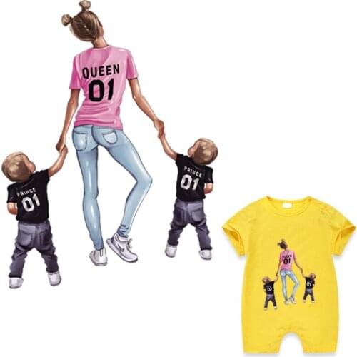 Queen And Her Boys Patches For Clothing Washable Diy Accessory Design T-Shirt Dresses Sweater Heat Transfer Badges
