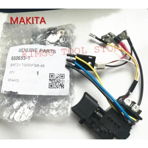 Switch 6506531 650653-1 for Makita DSC191Z DHP441 DDF451 DDF441 BHP451 BHP441 BDF451 BDF441 BDF451RFE BDF441SFE