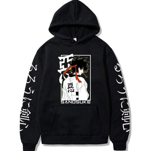 Rurouni Kenshin Long Sleeve Casual Loose Print Anime Unisex Hoodie