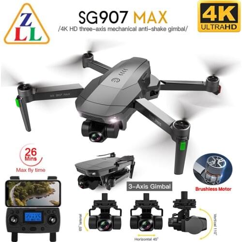 SG907 MAX/ SG907 PRO GPS Professional Drone with 5G WiFi EIS 4K Camera Three-Axis Gimbal Brushless RC Quadcopter FPV Dron