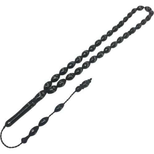 Silverlina Silver 6mm Silver Engraved Kuka Rosary