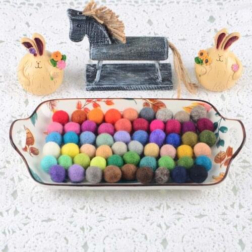 10pcs 2cm 100% Wool Wool Felt Balls Lovely Diy Round Wool Ball Colorful Pom Poms craft Supplies goods for handcraft Home Decro