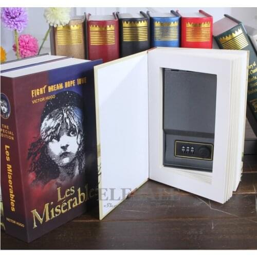 Book Style Hidden Safe Box Simulation Password Combination Key Lock Secret Box Home Travel Car Money Jewelry Phone Safes