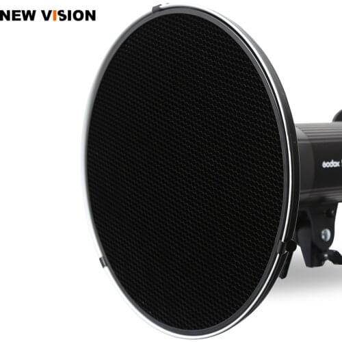 Godox 55cm 22" Studio White Beauty Dish Bowens Mount + Honeycomb Grid + Diffuser Sock