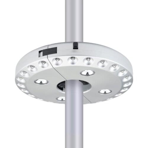 28 Pole LEDs Patio Umbrella Light Tent Camp Light Lawn Lamp Waterproof Garden Outdoor Lighting 4.5V 0.5W 100lum Unbrella