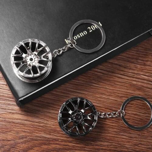 Universal Car Key Chain Car Wheel Rim Model for Volvo Ford focus VW Volkswagen JETTA MK6 GOLF 5 6 7 For Skoda Fabia