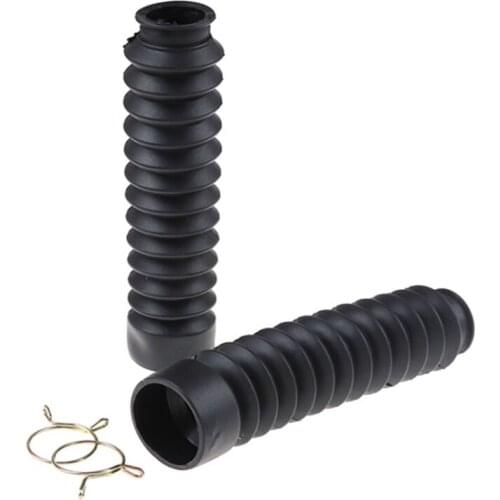 2 Pcs Universal Motorcycle Bike Front Fork Cover, RUbber Front Fork DUst Cover Boots Protector Shock Gaiters Pad