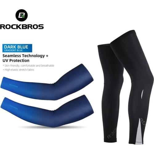ROCKBROS Cycling Sleeve Outdoor Sports Arm Sleeve Sun Protection UV Arm Sleeves Ice Fabric Basketball leggings Fishing sleeve