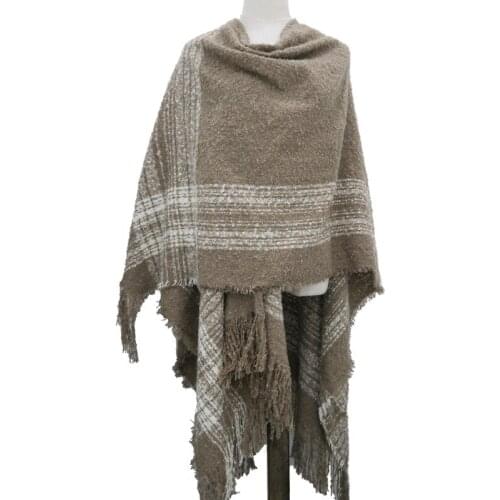 Vintage woman wraps female shawl wide windproof warm scarf