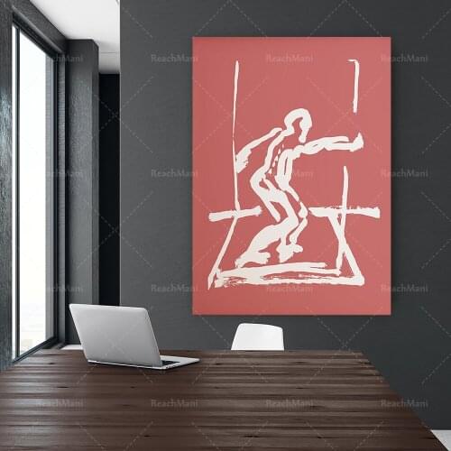 Francis Bacon Exhibition Poster, Line Art Sketches, Minimalist, Vintage Poster, Vintage Print, Picasso, Matisse, Gift Idea