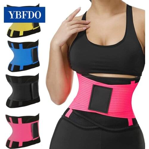 YBFDO Fitness Belt Body Shaper Waist Trainer Trimmer Corset Waist Belt Cincher Wrap Workout Shapewear Slimming Plus size S-3XL