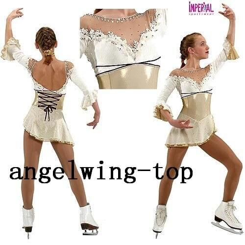 Figure Skating Dress White Hot Sale Girls Figure Skating Dress For Women Competition Skating Dresses Free Shipping G43