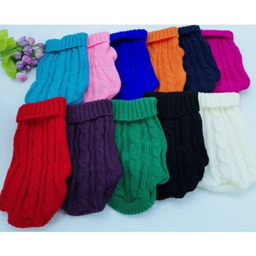 Dog Winter Clothes Knitted Pet Clothes For Small Medium Dogs Chihuahua Puppy Pet Sweater Yorkshire Pure Dog Sweater Ropa Perro