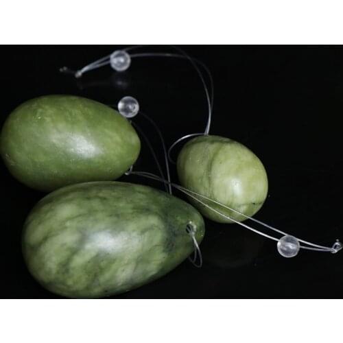 1set Natural Jade Egg Women Pelvic Floor Muscle Exercise Tightening Vaginal Ball