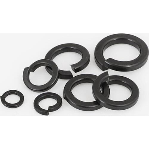 10/100pcs M1.6 M2 M2.5 M3 M4 M5 M6 M8 M10 M12 DIN127 GB93 Black 304 Stainless Steel Spring Washer Split Lock Elastic Gasket