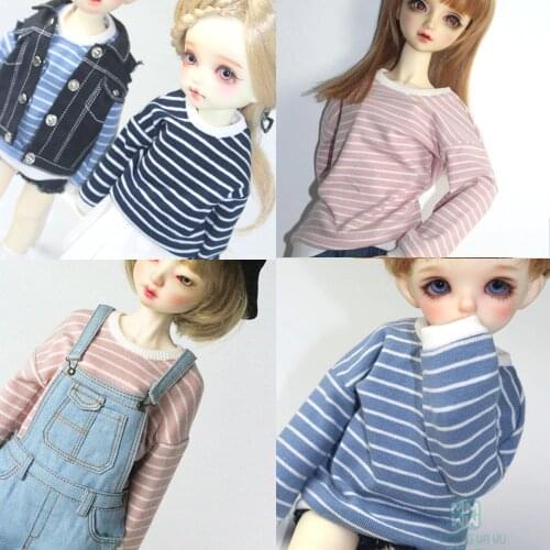 BJD Doll clothes accessorise for 27-72cm 1/3 1/4 1/6 BJD uncle YOSD MYOU SD DD doll Striped T-shirt, sweater