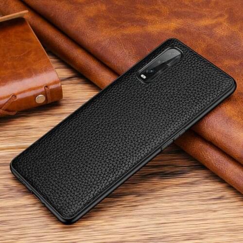 Genuine Leather Case For OPPO Find X2 Pro Lite Neo Case Soft Cover Lychee Grain Phone Case for Oppo Find X2Pro X2Lite Cover