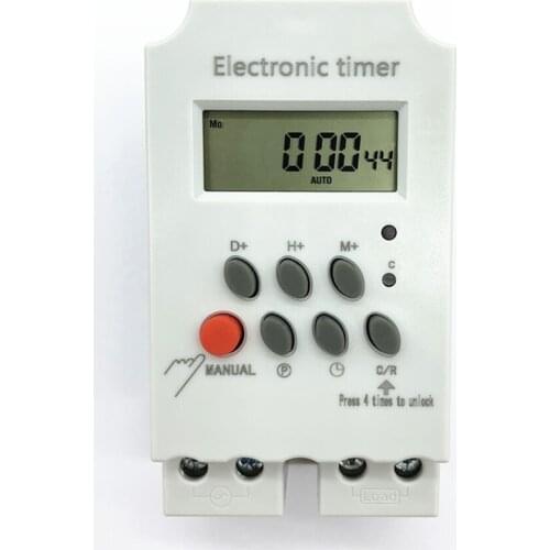 220V AC 25A Din Rail Digital Programmable Electronic Timer Switch