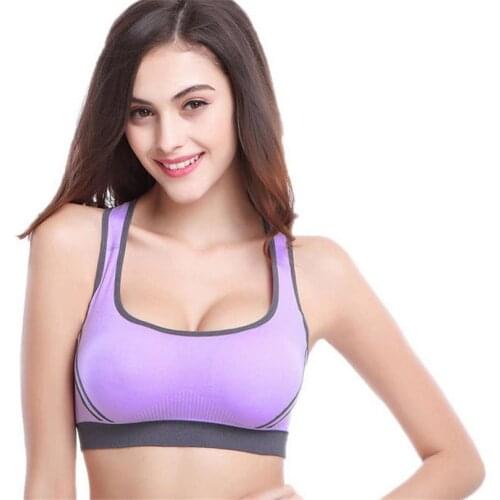 CKAHSBI Women Sports Bra Stretch Style For Running Vest Fitness Clothing Exercise Female Sportswear Tops Stripe Printing Pattern