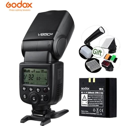 GODOX V850II 2000mAh Rechargeable Li-ion Battery 2.4G 1/8000s HSS Speedlite Flash Light GN60 for DSLR Canon Nikon Pentax Olympus