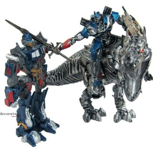 Deformation on Movie Tyrannosaurus Rex Dinobots Statue Robot Dinosaur Model Action Figure Gift Static Set Up Toys