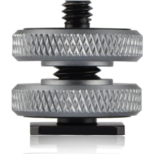 Camera Rig Hot Shoe Mount to 1/4"-20 Tripod Screw Adapter Flash Shoe Mount for DSLR Camera Cage Monitor Video light microphone