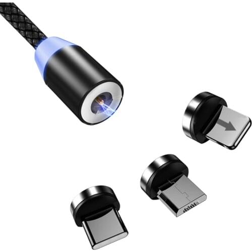 Round Magnetic Cable plug 8 Pin Type C Micro USB C Connector Fast Charging Phone Magnet Charger Plug For iPhone Samsung Xiaomi