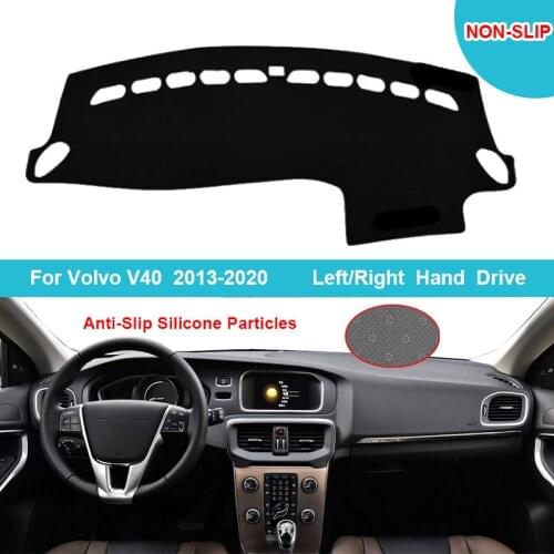 Car Dashboard Cover For Volvo V40 2013 - 2020 Center Console Protector Carpet Dashmat Sun Shade Carpet Rug 2019 2018 2017 2016