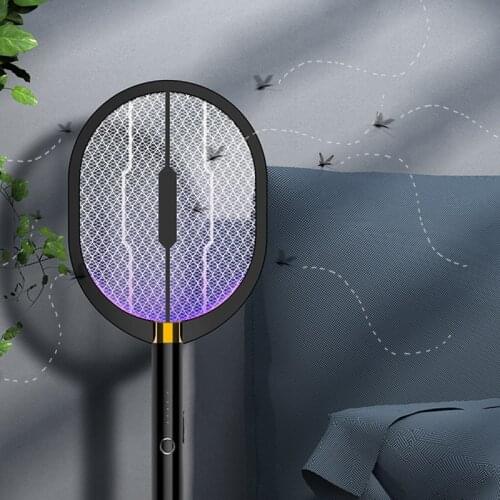 3 IN 1 LED Mosquito Killer Lamp 3000V Electric Bug Zapper Insect Killer USB Rechargeable Fly Swatter Trap Anti Mosquito Flies