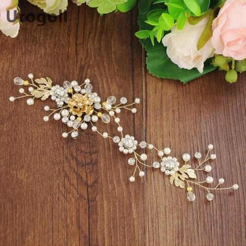 Trendy Crystal Headdress Wedding Hair Accessories Rhinestone Teardrop Flower Tiara Headband Frontlet Bridesmaid Hair Jewelry