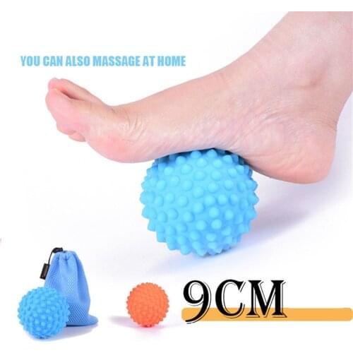 Eco Friendly 9CM PVC Soft/Hard Massage Ball Yoga Fitness Foot Body Muscle Relaxing Fascia Ball