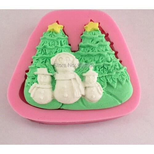 New arrival Christmas series Silicone Mold 3D Fondant Cake Decoration Sugar Craft Tools Tool FM448